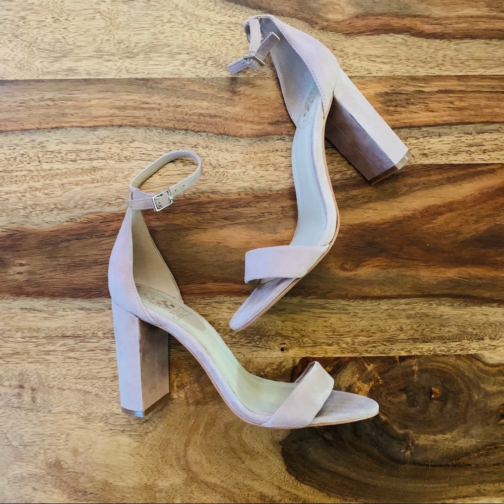 Pink Velvet Strappy Heals